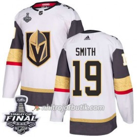 Män Ishockey Vegas Golden Knights Tröja Reilly Smith 19 2018 Stanley Cup Final Patch Adidas Vit Authentic